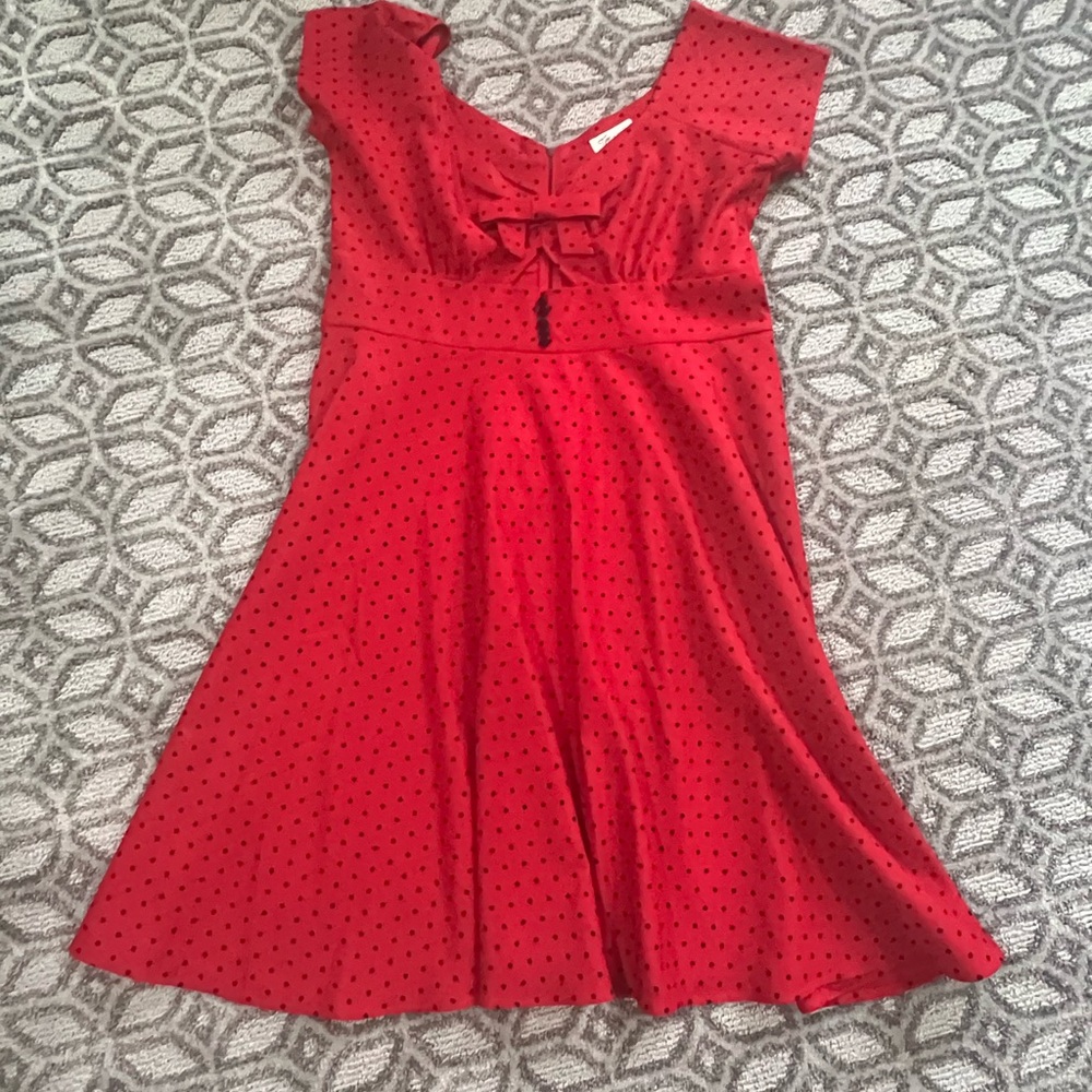 Tatyana Red Polka Dot Dress